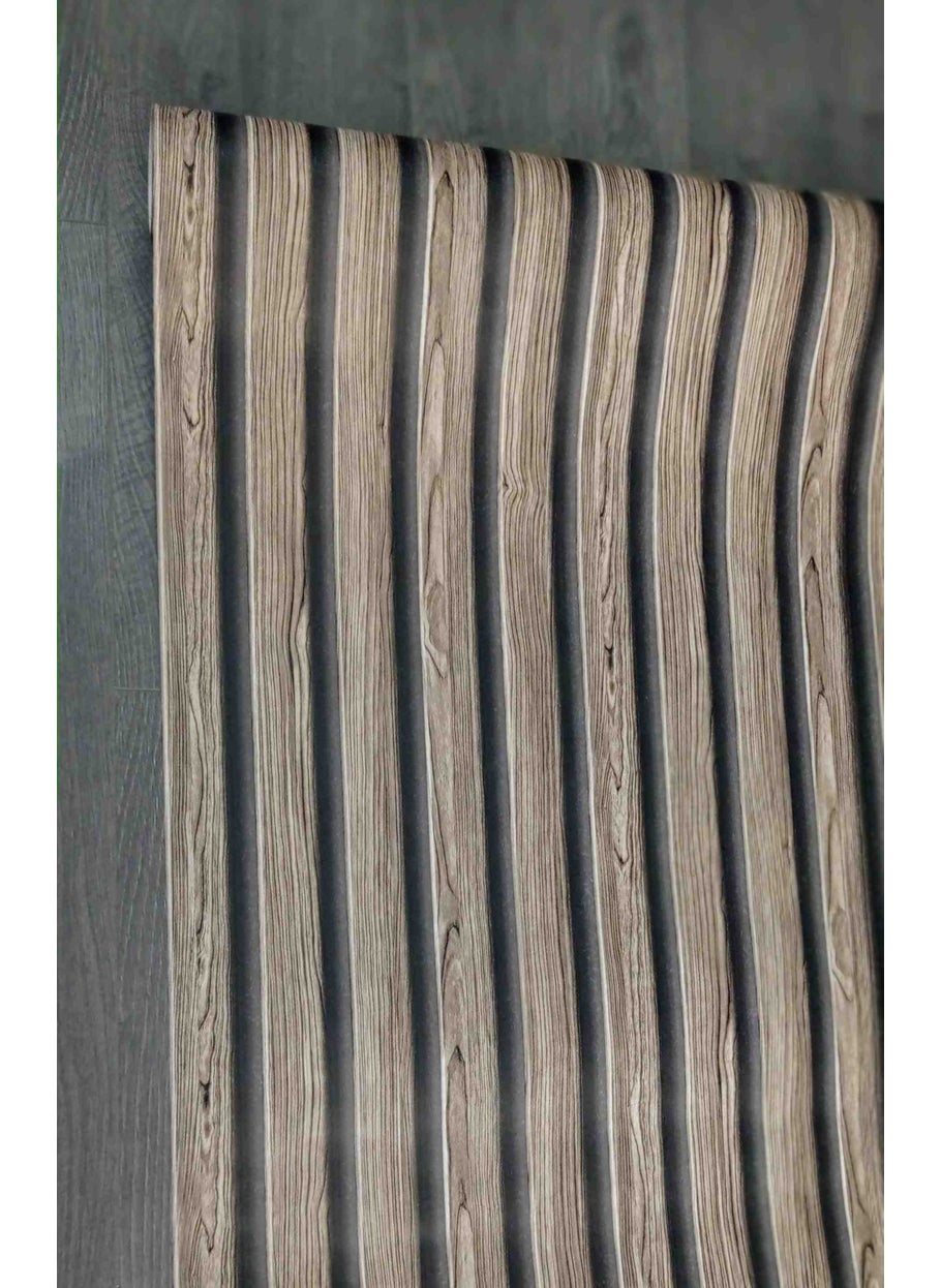Three Dimensional Slat Patterned Erasable Wallpaper 53 cm Width 10 Meters Long