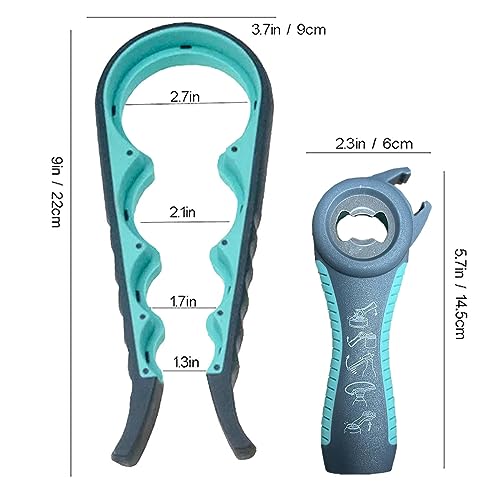 GZLT Jar Opener for Seniors with Arthritis,Jar Opener for Weak Hands,5-in-1 Bottle Opener,4-in-1 Can Opener… (Blue) - Image 5