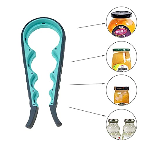 GZLT Jar Opener for Seniors with Arthritis,Jar Opener for Weak Hands,5-in-1 Bottle Opener,4-in-1 Can Opener… (Blue) - Image 3