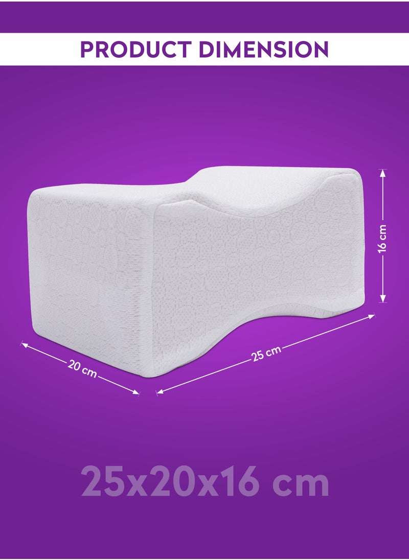 PARRY LIFE - وسادة دعم الساق للحمل قماش أبيض 25 × 20 × 16 سم - Image 1