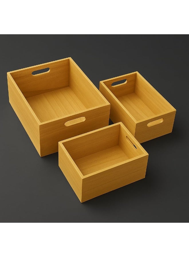 Horoof Home Horoof HomeÂ® Set of 3 Unfinished Wood Crates  - Image 2