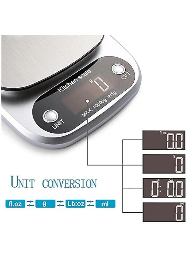 Beauenty - Digital Kitchen Scale， Digital Scale Food,10Kg/1g Digital Kitchen Scale Food Nutrition Scale Diet Postal Electronic Balance Household Electronic Scale - Image 1