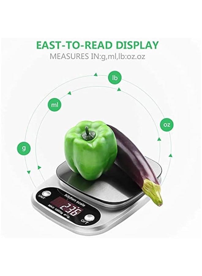 Beauenty - Digital Kitchen Scale， Digital Scale Food,10Kg/1g Digital Kitchen Scale Food Nutrition Scale Diet Postal Electronic Balance Household Electronic Scale - Image 1