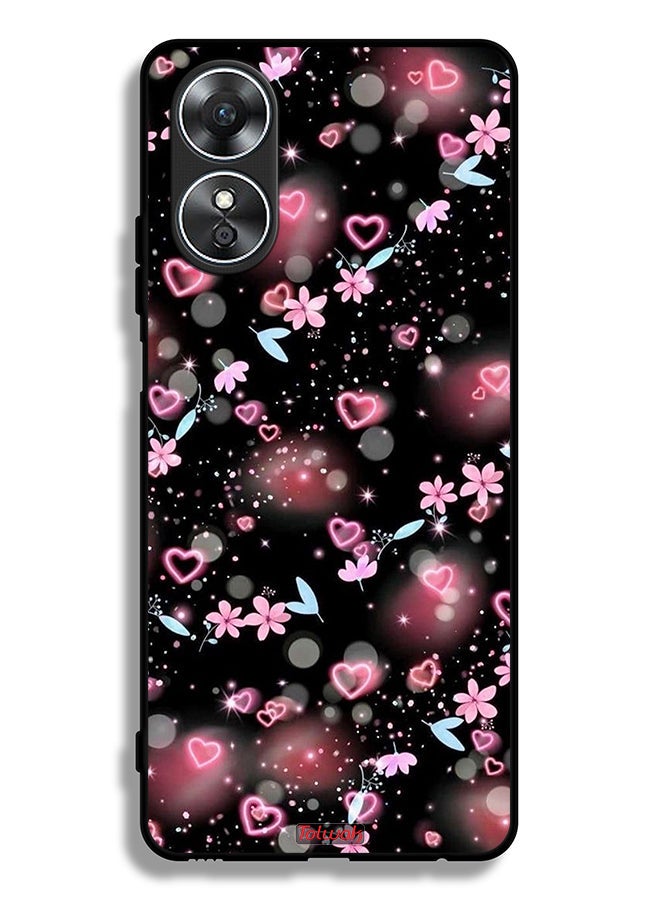 Tolwak Oppo A17 Protective Case Cover Small Hearts And Flowers - Image 2
