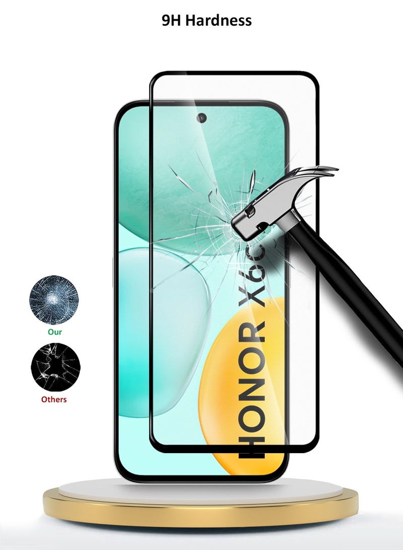 Wtech Honor X6c 4G 2025 Premium E2E Series Full Glue Full Cover Tempered Glass Screen Protector (MSGECN) - Clear/Black - Image 4