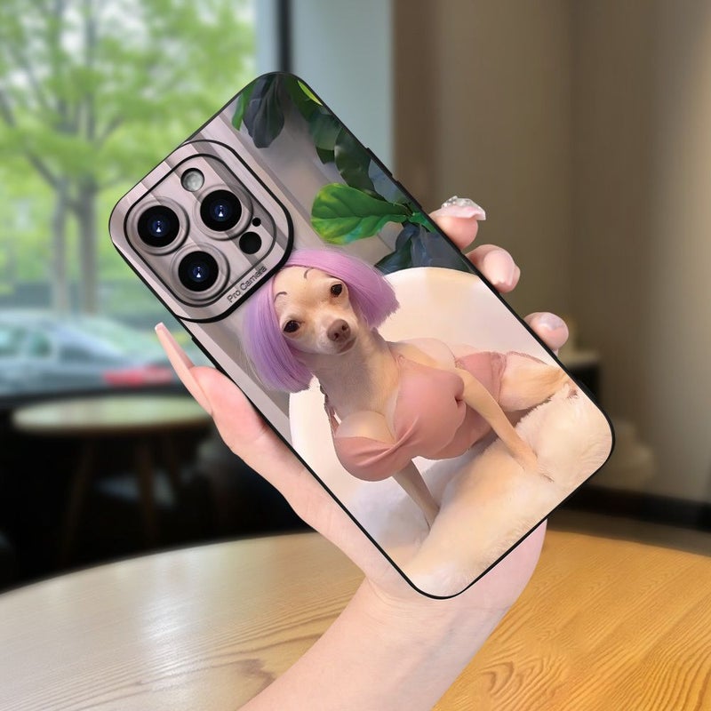 غلاف حماية للهاتف iPhone 11 بتصميم جرو مشهور على الإنترنت، مع لمسة نهائية غير لامعة سوداء، نمط لطيف ومقاوم للسقوط - Image 2
