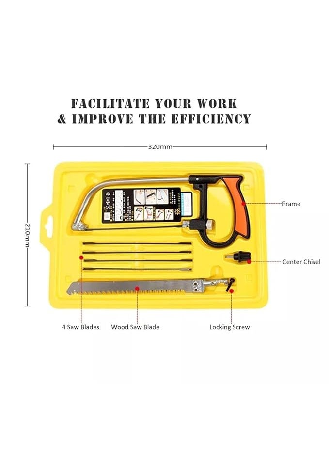 ARUDIP ARUDIP MultiPurpose Magic Saw Set 8in1 Hand Saw Kit with Storage Case Metal Frame  - Image 4