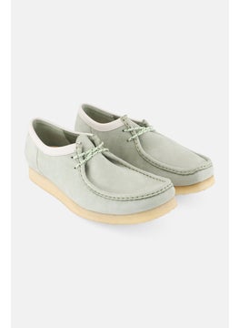 clarks Men Standard Wallabee Lace Up Casual Shoes, Green  - Image 1