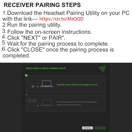 HUYUN Replacement USB Dongle for Razer Nari Ultimate, RC30-0267 Wireless Gaming Headset USB Receiver Adapter - Image 3