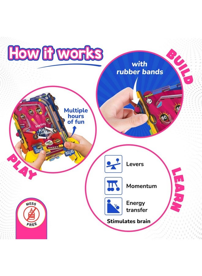 سمارتيفيتي لعبة بينبول جيبية ذكية للأطفال من عمر 6-7-8-9-10-11-12 سنة | لعبة أركيد ممتعة محمولة باليد | هدية عيد ميلاد للأولاد والبنات | لعبة علمية للأطفال من عمر 6-12 سنة | لعبة بدون شاشة - Image 2