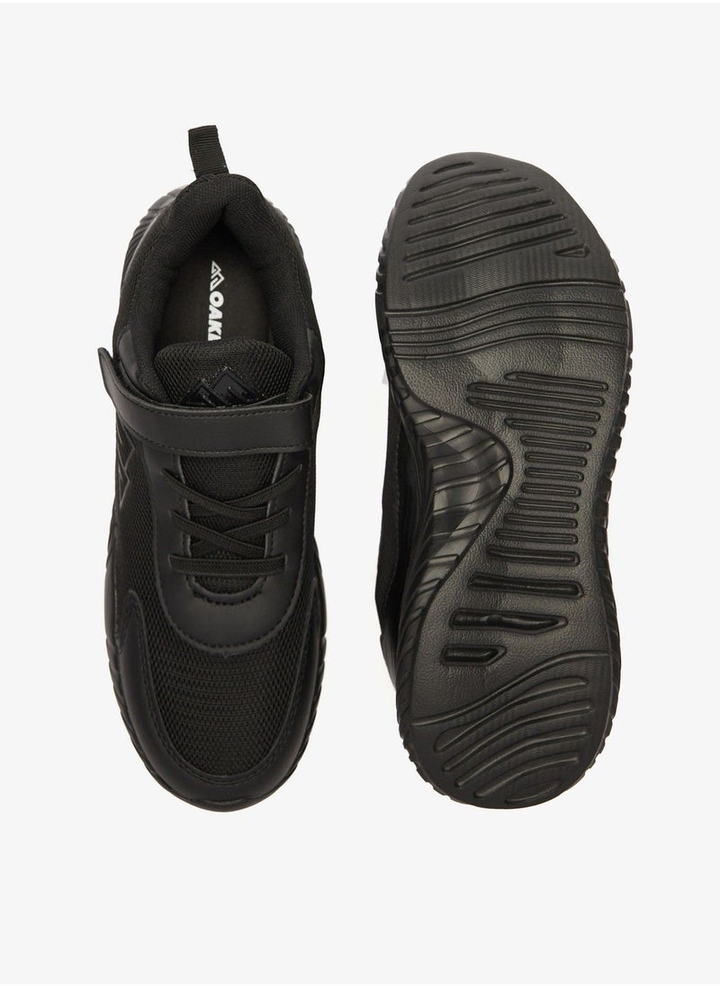 OAKLAN - Textured Low Ankle Sneakers with Hook and Loop Closure - Image 1