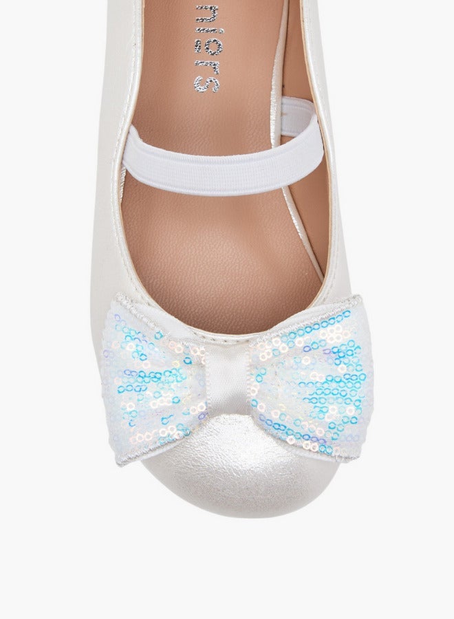 جونيورز حذاء باليرينا بفيونكة وإغلاق مطاطي - Image 4