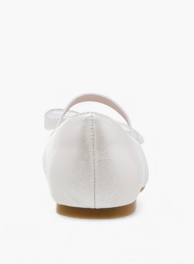 جونيورز حذاء باليرينا بفيونكة وإغلاق مطاطي - Image 5