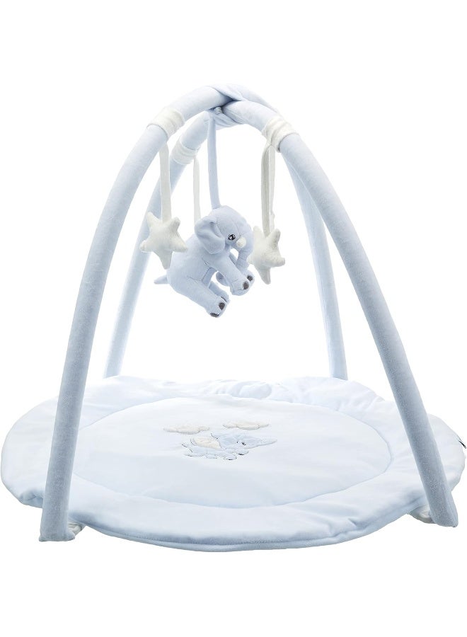 BabyJem Velvet Playing Mat With Elephant Theme (Blue)  - Image 3