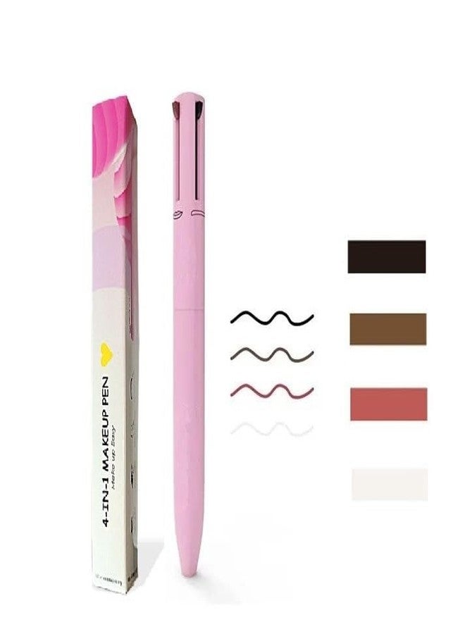 DNESHY 4 in 1 makeup pen, eyebrow contour pen multi-functional high-pigment ultimate waterproof easy-to-apply makeup pens 4 in 1(eye liner, brow liner, lip liner, highlighter) perfect for girls - Image 1