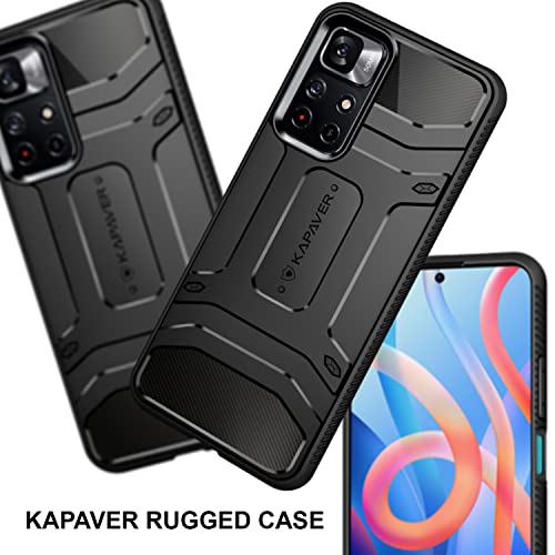 KAPAVER Back Cover for Xiaomi Poco M4 Pro 5G / Redmi Note 11T 5G (TPU, Plastic | Black | Solid) - Image 3