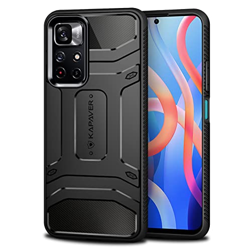 KAPAVER Back Cover for Xiaomi Poco M4 Pro 5G / Redmi Note 11T 5G (TPU, Plastic | Black | Solid) - Image 1