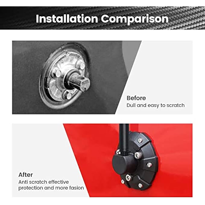 Khazna Antenna Base Cover For Jeep 20072022 Wrangler Jk Jku Jl Jlu For Gladiator Jt  Steel Abs Antenna Mount Car Aerial Bottom Cover Trim - Image 5