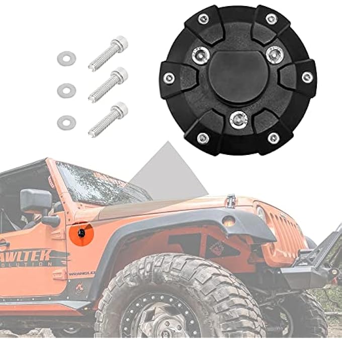 Khazna Antenna Base Cover For Jeep 20072022 Wrangler Jk Jku Jl Jlu For Gladiator Jt  Steel Abs Antenna Mount Car Aerial Bottom Cover Trim - Image 1