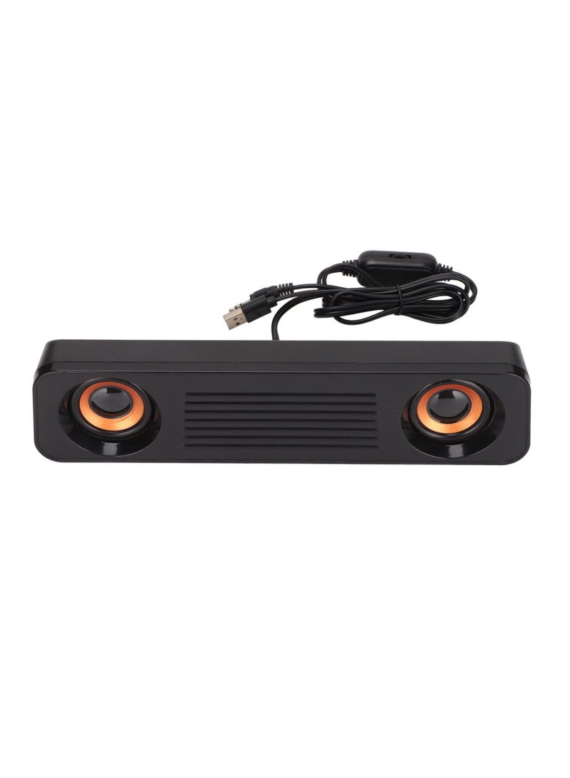 Wired Soundbar, TV Sound Bar with Subwoofer, USB HiFi 360 Degree Stereo Desktop Speaker, Home Theater Surround Sound System Speaker, for TV Gaming Projector  - Image 1