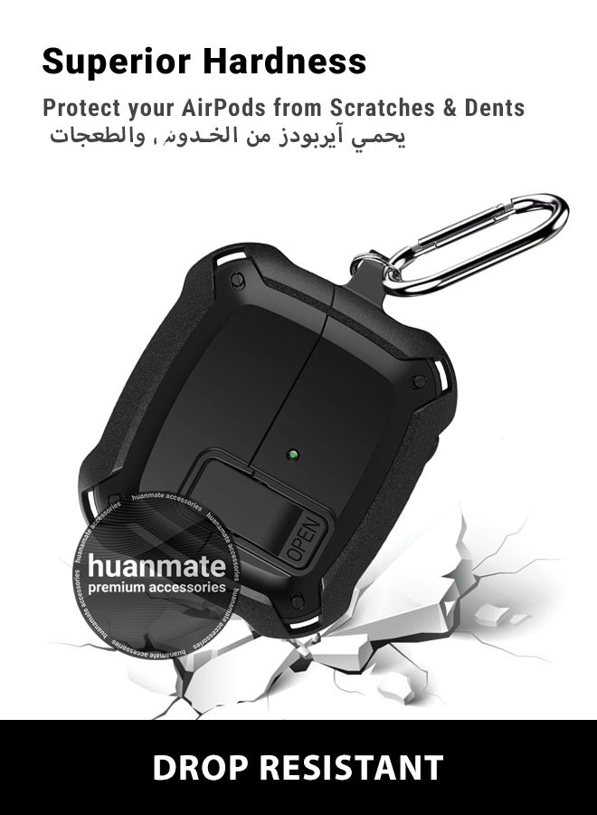 huanmate Samsung Galaxy Buds 3 Shockproof Protection Case Cover - Black - Lightweight, Stylish Design, Accurate Cut-outs - Easy to Install & Remove - Durable Shield for Your Samsung Galaxy Buds 3  - Image 4