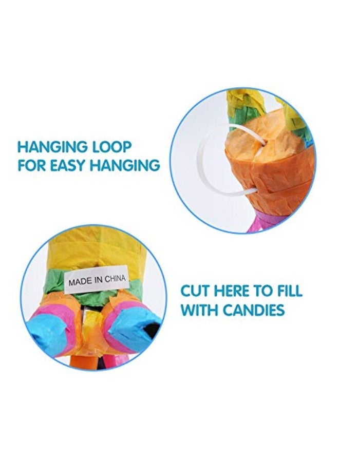 JOYIN 3 pcs Mini Donkey Pinatas 4"x7" inches Cinco De Mayo Rainbow Color for Fun Fiesta Taco Party Supplies, Luau Event Photo Props, Mexican Theme Decoration, Carnivals Festivals, Taco Tuesday Event. - Image 4