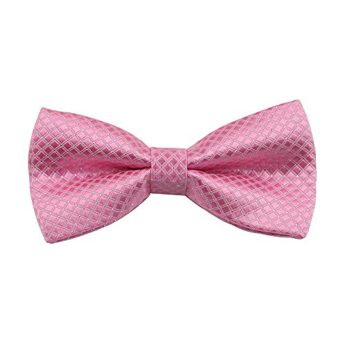 GUCHOL Boys Bow Tie Pocket Square Necktie - 3 Piece Set for Kids with Wedding Praty (Pink, 1-6 Year) - Image 4