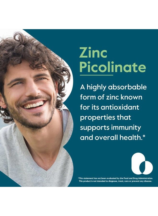 BESTVITE Zinc Picolinate 50mg (240 Vegetarian Capsules) - No Stearates - Vegan - Non GMO - Gluten Free  - Image 4