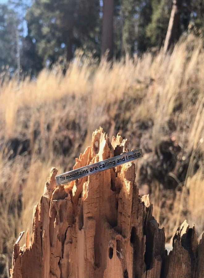 Whitney Howard Designs The Mountains Are Calling and I Must Go -John Muir Collection - Pewter Cuff Bracelet for Men or Women by Whitney Howard Designs Made in USA - Image 5