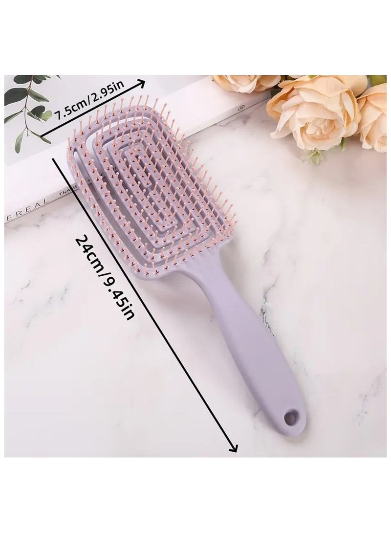 LANGMANNI 2PC Soft Finishing Hair Comb for All Hair Types - Plastic Bristle, Resin Handle, Suitable for Wet and Dry Hair, Ideal for Normal Hair Types - Image 5
