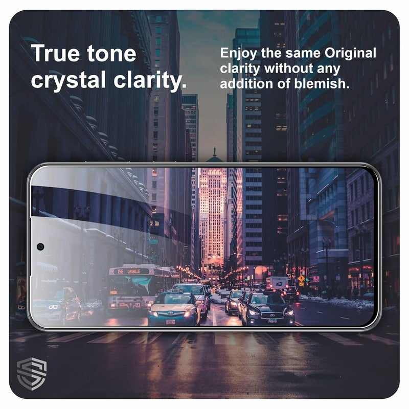 Skyddshield Military-Grade Gorilla Tempered Glass For Samsung Galaxy M56 (6.74 Inch) With Installation Kit | Edge to Edge Coverage | Black - Image 3