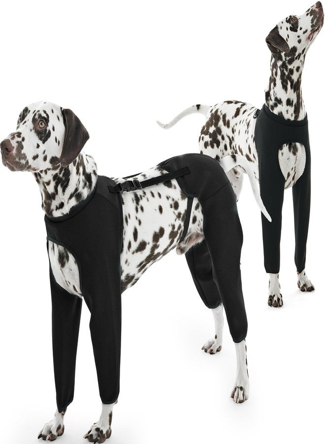 ROZKITCH Dog Surgery Recovery Suit to Prevent Licking, Elbow and Knee Protection for Four Legs, Prevents Pet Wounds from Biting, Dog Cone Collar Alternative, Waterproof Abrasion Resistant Black M - Image 1