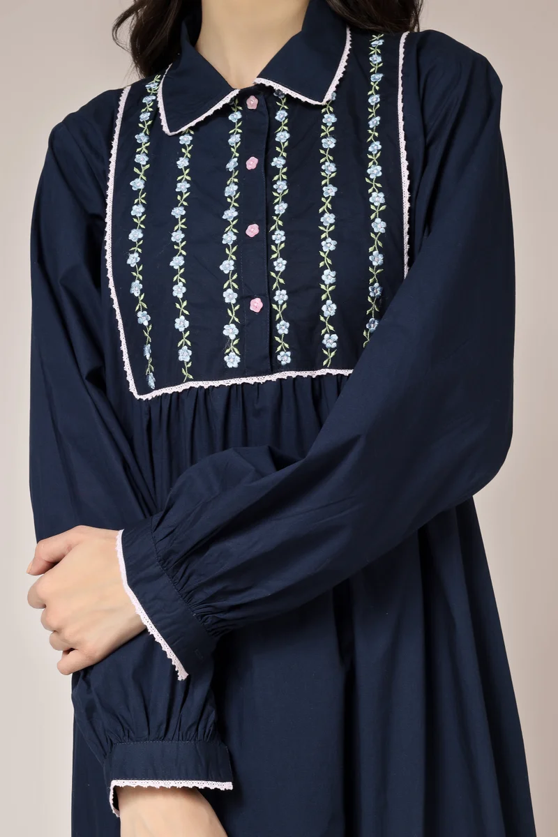 After Dark Martha, Navy Blue Nightdress