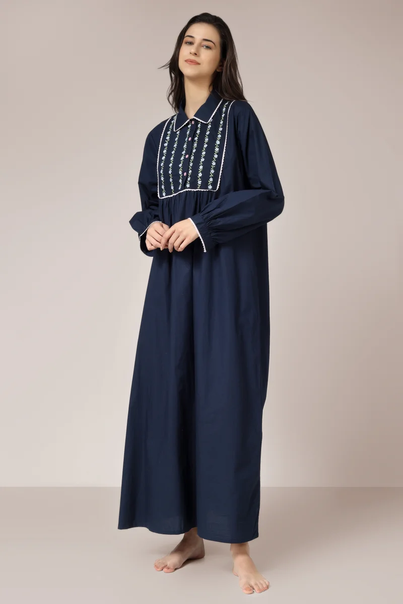 After Dark Martha, Navy Blue Nightdress