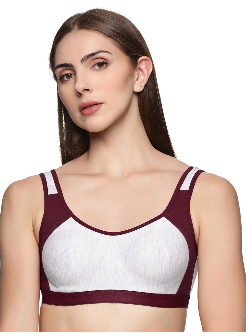 تينز لايفستايل حمالة صدر رياضية غير مبطنة متوسطة التأثير، تدعم طوال اليوم وسهلة الحركة - رياضية - Image 1