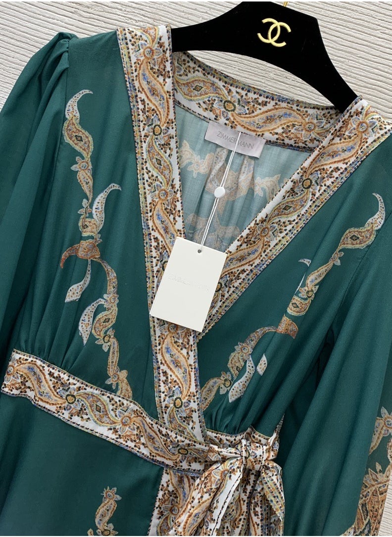 Zim dress Palace style silk floral dress Bohemian Australia designer