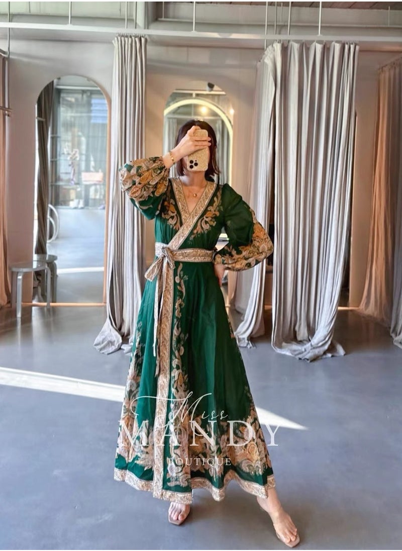 Zim dress Palace style silk floral dress Bohemian Australia designer