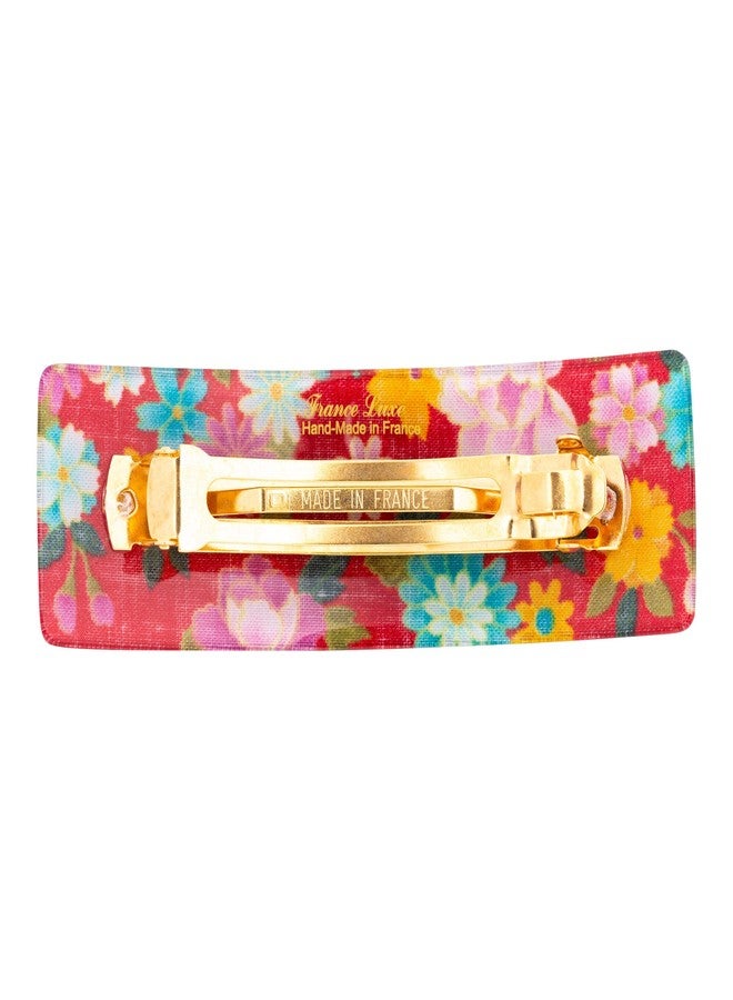 France Luxe Large Rectangle Barrette - Kyoto Red - Image 3