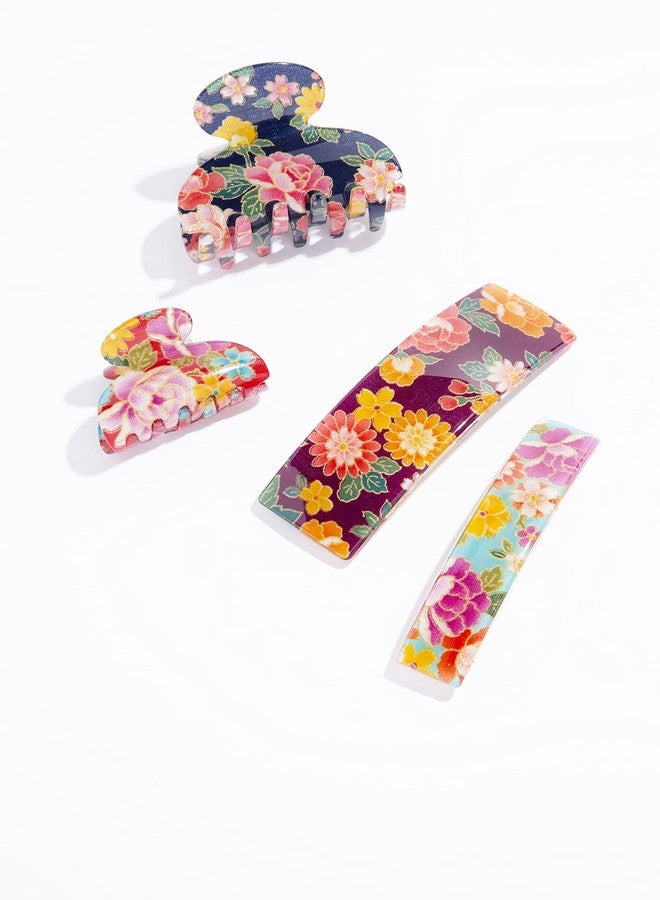 France Luxe Large Rectangle Barrette - Kyoto Red - Image 5