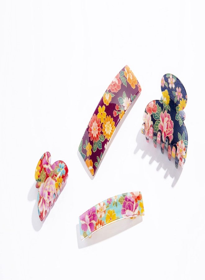 France Luxe Large Rectangle Barrette - Kyoto Red - Image 4