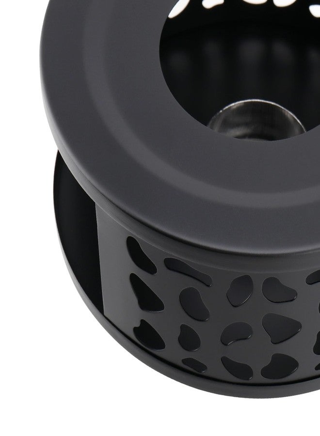 HOIGON 3 PCS Teapot Warmer, Stainless Steel Brushed Tea Pot Warmer Base with Tealight Candle Holder, Black - Image 4