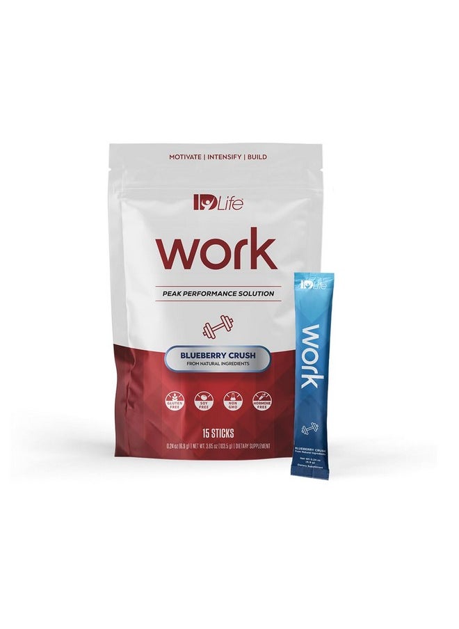 Health & Household - Idlife | Idfitness: Work - Peak Performance Solution, Revolutionary Pre-Workout Powder To Amplify Effort, Motivation, Stamina, And Focus. Patented Ingredients For Unparalleled Gains - 15 Sticks - Image 1