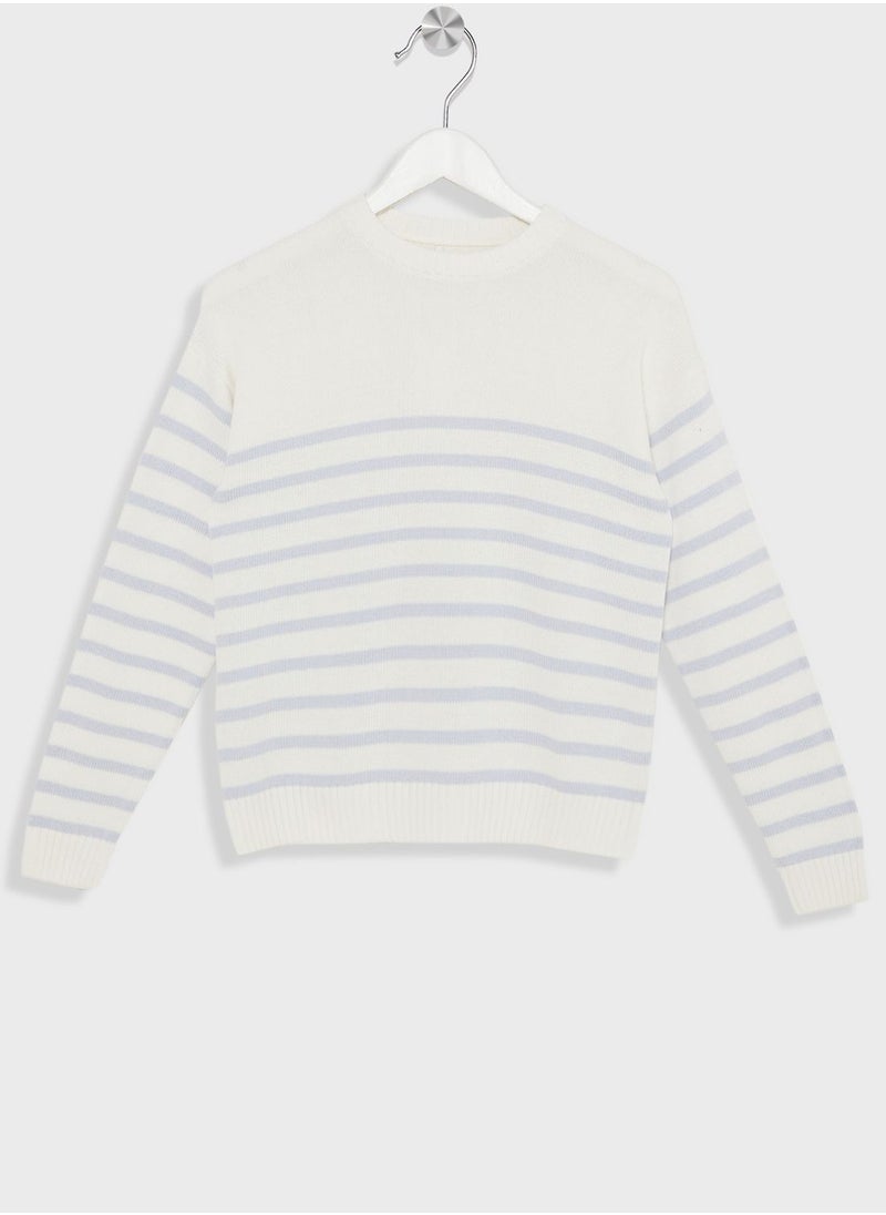 MANGO - Kids Striped Sweater - Image 1