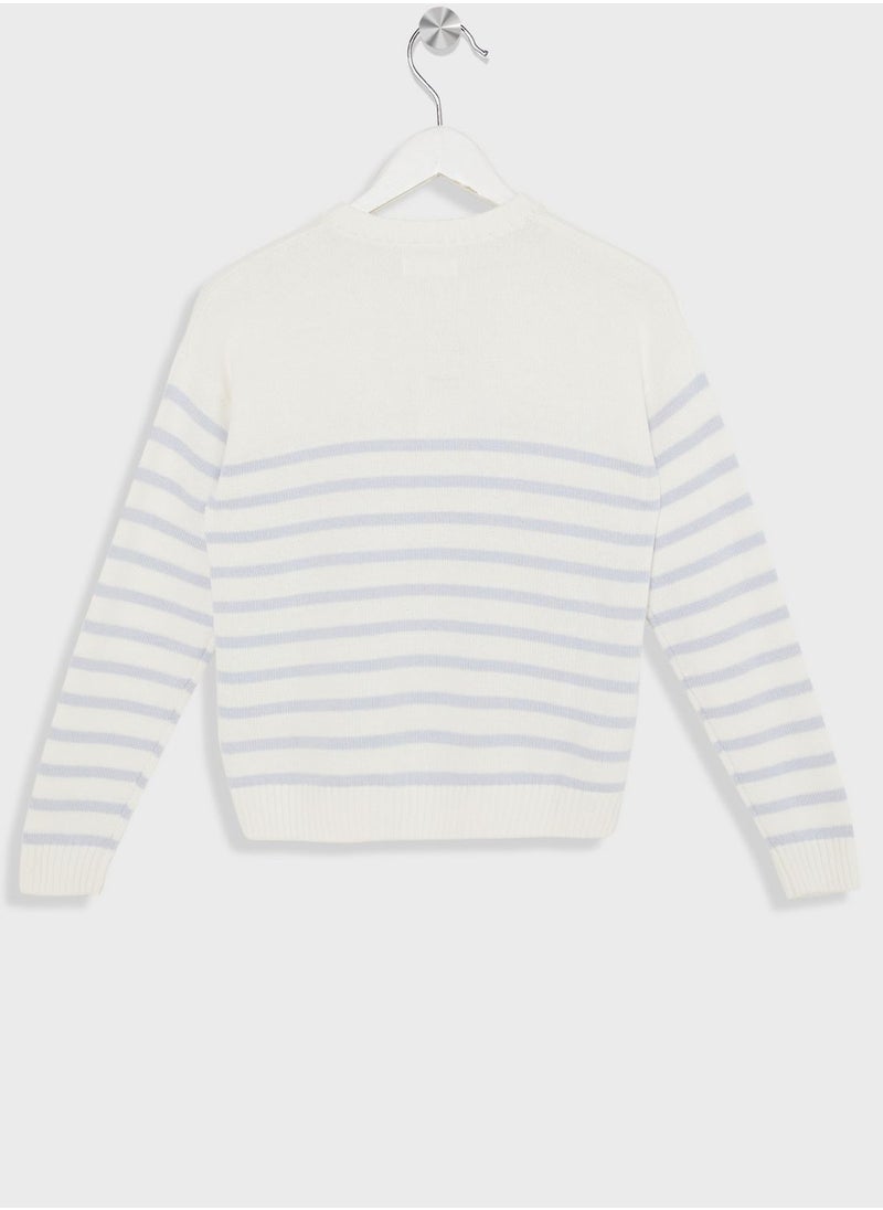 MANGO - Kids Striped Sweater - Image 1