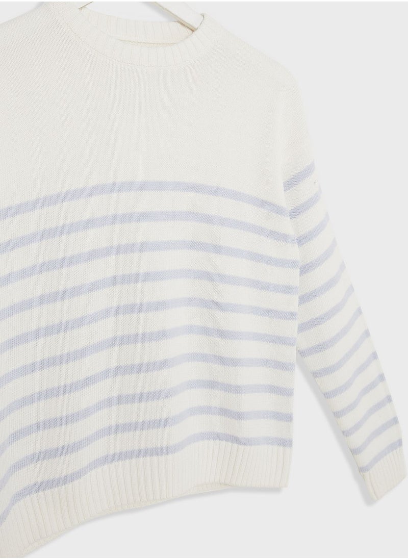 MANGO - Kids Striped Sweater - Image 1