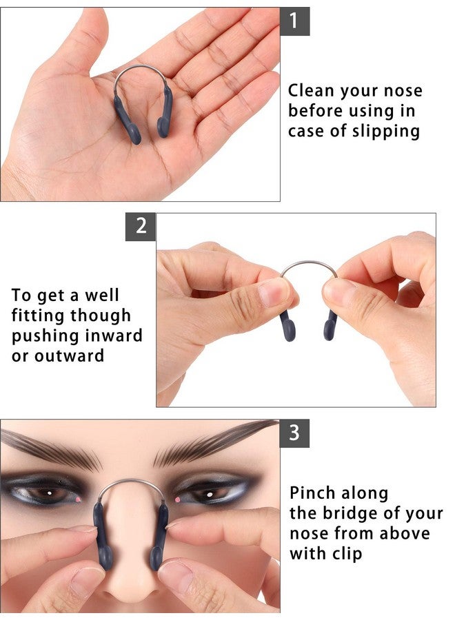Nose Clip Swimming Training Protector Nose Clips For Adults Kids Swimming Beginners 2 Sizes (Grey 6 Pieces)