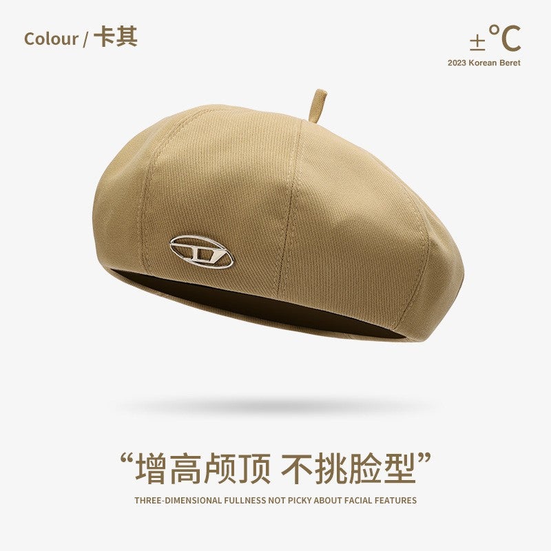 New autumn and winter beret womens wool fashion all-match Japanese painter hat windproof warm cloud hat DMZ102[classic] DMZ99; khakis [classic] DMZ99; khakis