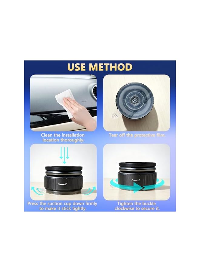S-TOP Magnetic Car Phone Holder with Suction Cup, Infinite Angles Rotating Vacuum Magnetic Phone Mount for Car,Foldable Phone Stand for Windscreen/Desk/Smooth Surface,for All Smartphone - Image 2