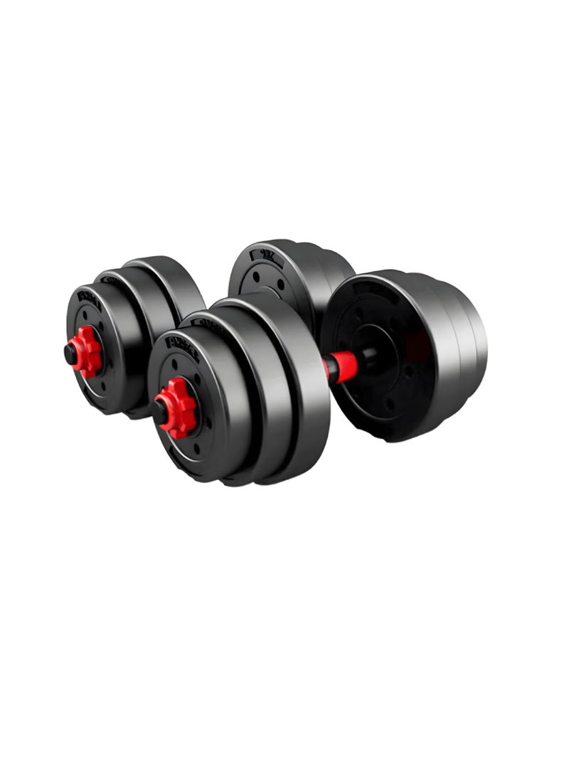 H PRO HM Sports 20kg Plastic Dumbbell Set | Durable, Compact Strength Training Weights - Image 1