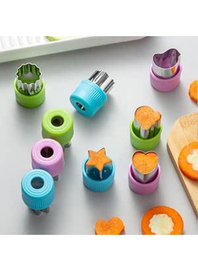 Vegetable cutting molds, mini cookie pie mold set, children's food decorating molds, baking tools and food accessories, multi-colored kitchen craft accessories - Image 1